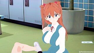 Asuka Langley Blowjob and Missionary Position