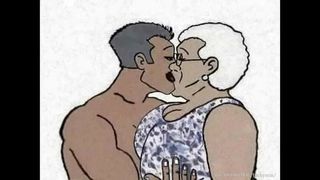 Black Granny loving anal! Animation cartoon!