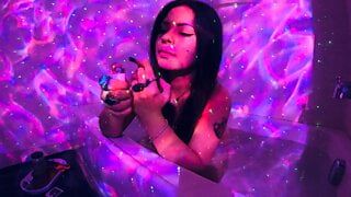 Cami Candela in the tub all wet