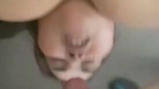Cute bbw squirt when I finger her with my cock in her mouth