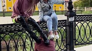 Domina Evgenia, Mistress Sandra – outdoor findom