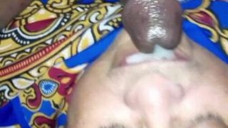 Giving Granny some dick before she swallows her dessert!