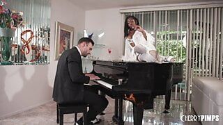 Interracial Fingering and Fucking Big Tits Ebony Cherry of the Month Hazel Grace