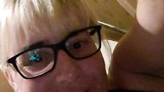 Julie in public wellness area