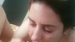 LewdCook, teaching her deepthroat before anal