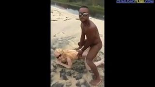 LIKE A BOSS – Brunette and Albino Blonde Fucked Beach