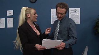 Milf Cindy Behr in lingerie is about to jump on Clarke’s cock