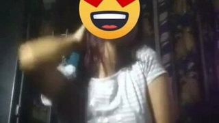 schoolgirl dancing and stripping