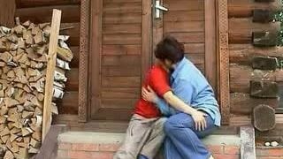 Amateur Russian mature mother and boy