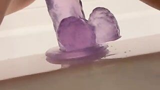 Bath time with my dildo
