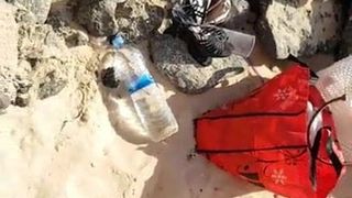 Beach blowjob facial