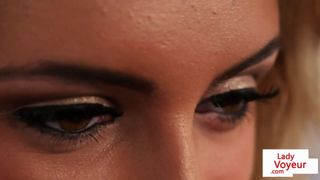 Bigtitted nurse voyeur encouraging sub to tug