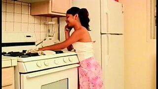 Couple engage in 69 on the living room