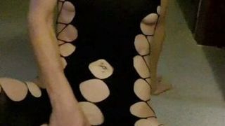 Hot milf in sexy outfit has solo orgasm