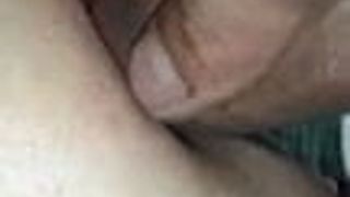 I put a cucumber in the slut and then in the slit of a hot C