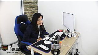 In exchange for another job opportunity I fuck my boss