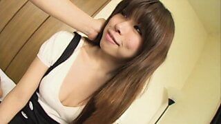 Japanese Arisa goes home to her tattooed cock