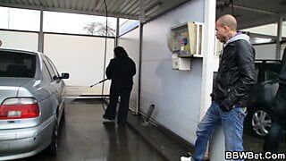 Picked up big belly fatty gets fucked in the shower