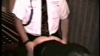 Slut fucking in hotel hallway