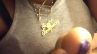 Spitting on purple toes