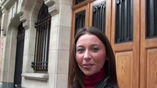 Teen in slutoutfit in the street belgium & &pantyhose