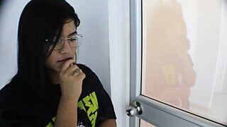 Watch My Stepbrother Watching Porn And I Get Very Horny – Cum On My Big Buttocks