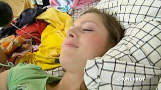 352 2 student teen bitch fucked bareabck by young dude big cock and cum mouth deepthroat