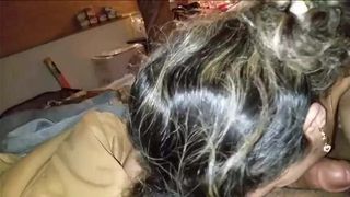 arab wife giving hubby good blowjob