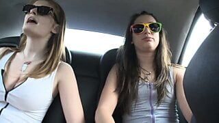 Georgia Jones and Fave Reagan face each other and masturbate