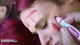 Massive baps wife gets her saggy tits and ass spanked