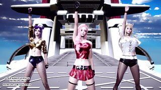 MMD CLC – Helicopter Ahri Akali Kaisa Seraphine Sexy Kpop Dance League of Legends KDA