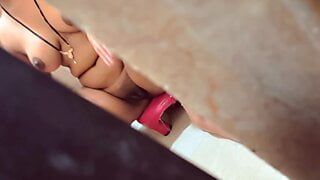 Part 1, hot Indian Stepmom was taking shower and stepson watching her naked