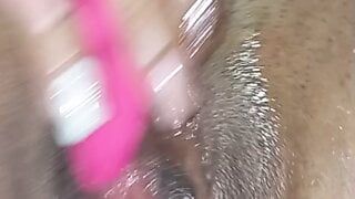playing a little with my clit. I hit him hard with the vibrating tongue
