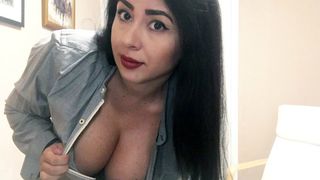 Sexy strip and hot masturbation from hot curvy Latina milf housewife