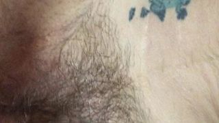 Skinny tattooed granny with hairy pussy creampie quickie