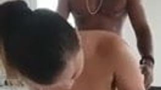 A ugly woman is being fucked by her bad husband.