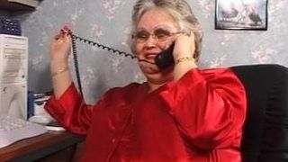 BBW granny sucks and fucks in stockings