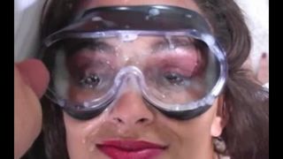 Cum catching googles bukkake