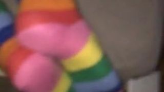 Cum on Rainbowsocks Feet