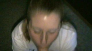 Cute amateur sucks cock for a facial