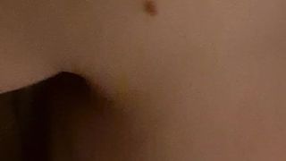 Dumping  a load over wifes tits after she blows  my cock