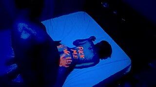 fuck in the night with fluorescent paint