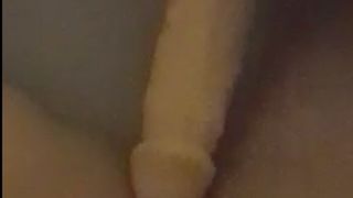 Huge Dildo for a 18 year old teen slut