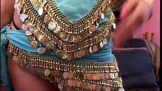 Indian girl gets on her knees and sucks a big cock