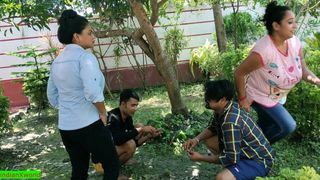 Innocent wife shared and fucked together! Hindi webseries sex