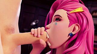 League of Legends – KDA Nude Seraphine Blowjob Deepthroat & Swallow Session Part1 (Sound)