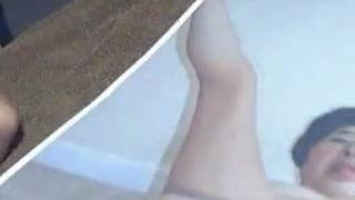 Man Masturbating over Photo of Mrs Pat Wong