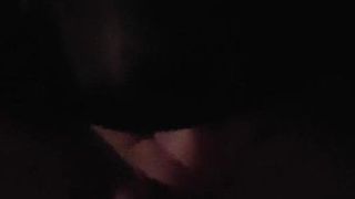 My gf sucking my cock blindfolded