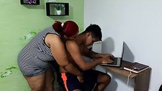 My stepmom’s whore won’t let me do my homework