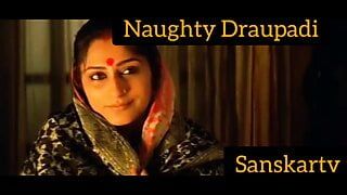 Naughty Draupadi seducing poojari